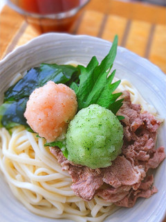 梅キューおろしの冷しゃぶうどん-レシピのメイン写真