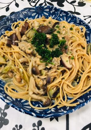 全粒粉和風パスタ　ポルチーニ風味-レシピのメイン写真