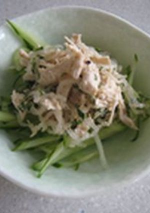 ささみと海草麺の棒棒鶏風-レシピのメイン写真