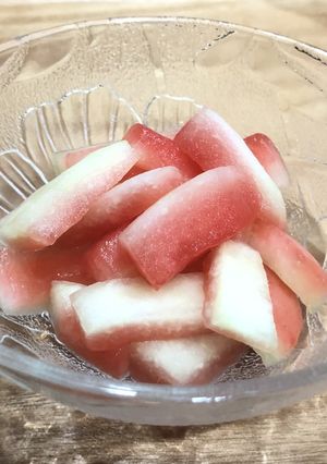 簡単！お手軽！美味しいスイカの浅漬け-レシピのメイン写真