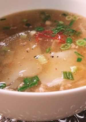 簡単米粉のワンタンスープ☆グルテンフリー-レシピのメイン写真