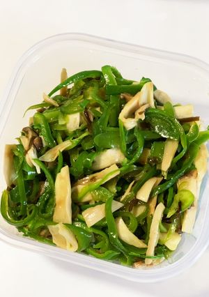 ピーマンとエリンギの塩昆布炒め-レシピのメイン写真