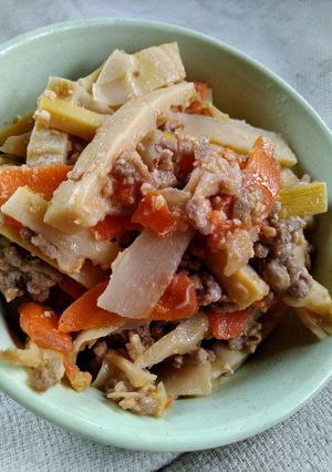 簡単タケノコの肉味噌炒め-レシピのメイン写真