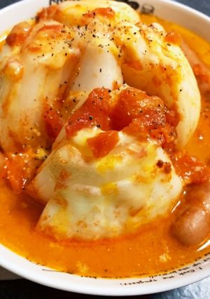 満腹!玉ねぎ丸ごとトマト煮込み-レシピのメイン写真