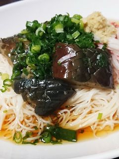 茄子の揚げ浸し素麺-レシピのメイン写真