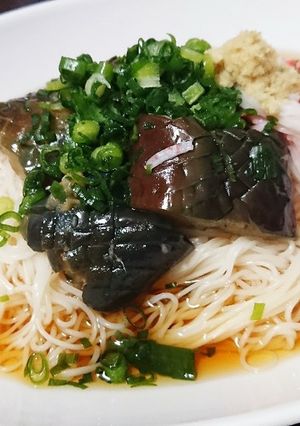 茄子の揚げ浸し素麺-レシピのメイン写真