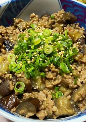 茄子と豚挽肉のどんぶりご飯♪-レシピのメイン写真