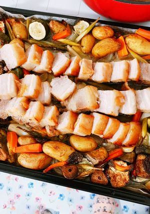 豚バラブロックで簡単オーブン焼き♥-レシピのメイン写真
