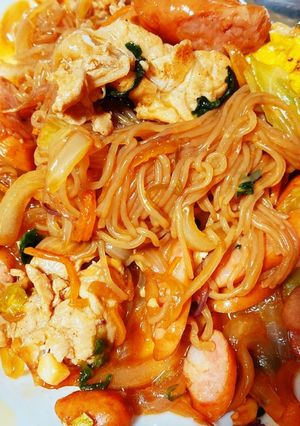 白滝でヘルシー満足ソース焼きそば(代替)-レシピのメイン写真