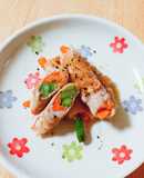 ☆おろし玉ねぎの塩ダレで！野菜の肉巻き☆