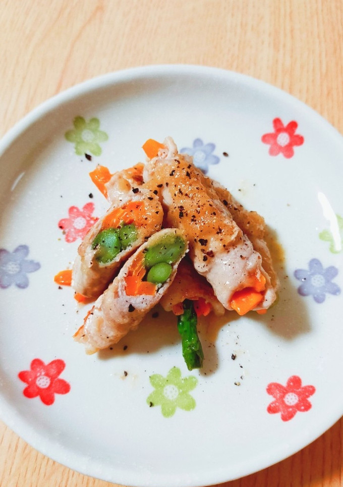 ☆おろし玉ねぎの塩ダレで！野菜の肉巻き☆-レシピのメイン写真