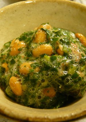 モロヘイヤの梅和え(納豆入り)-レシピのメイン写真