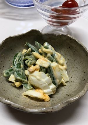 スナップえんどうとゆで卵のサラダ-レシピのメイン写真