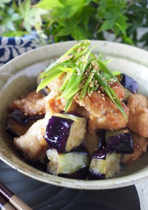 とろとろ茄子と鶏むね肉のごまポン酢-レシピのメイン写真