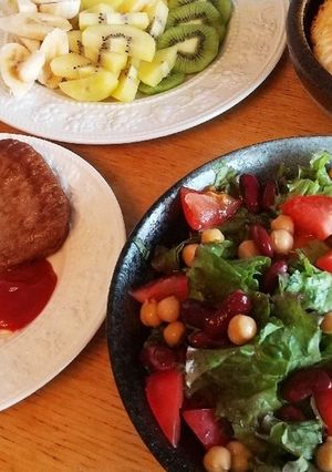 朝ごはん！ひよこ豆 トマト サラダ-レシピのメイン写真