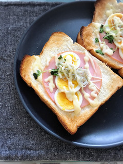 しらす&たまごハム+かいわれ大根トースト-レシピのメイン写真