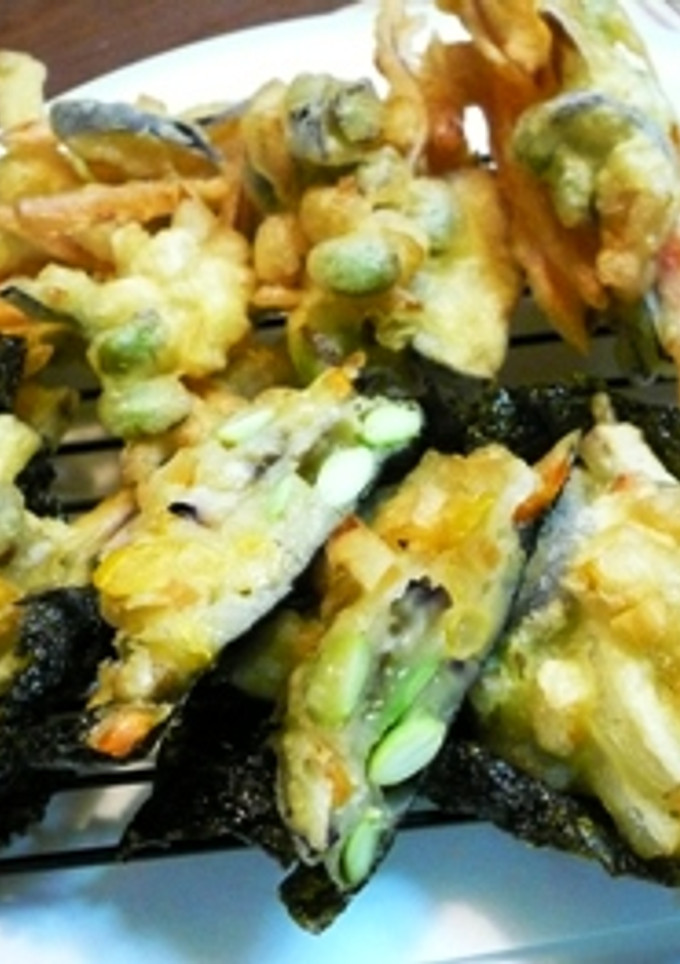 枝豆入りかき揚げ（海苔揚げ）-レシピのメイン写真