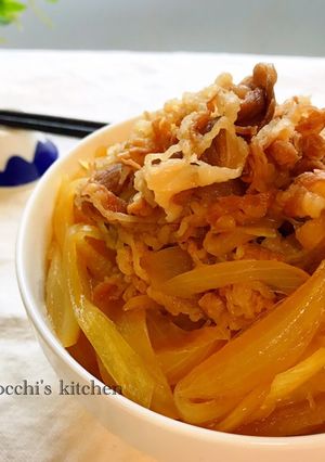 レンジ10分！玉ねぎが旨いつゆだく牛丼-レシピのメイン写真