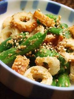 インゲンとちくわの胡麻味噌マヨあえ☆-レシピのメイン写真