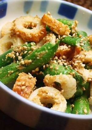 インゲンとちくわの胡麻味噌マヨあえ☆-レシピのメイン写真