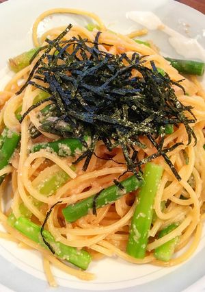 アスパラのたらこスパゲティ-レシピのメイン写真