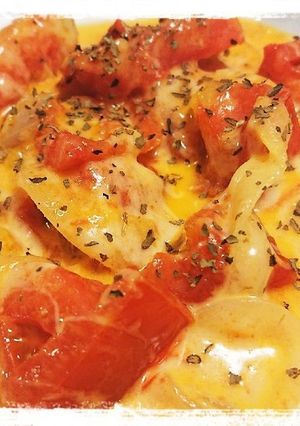 あつあつで食べて!!トマトのチーズ炒め-レシピのメイン写真