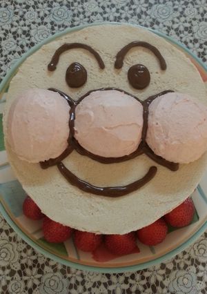 キャラケーキ　アンパンマンケーキ-レシピのメイン写真