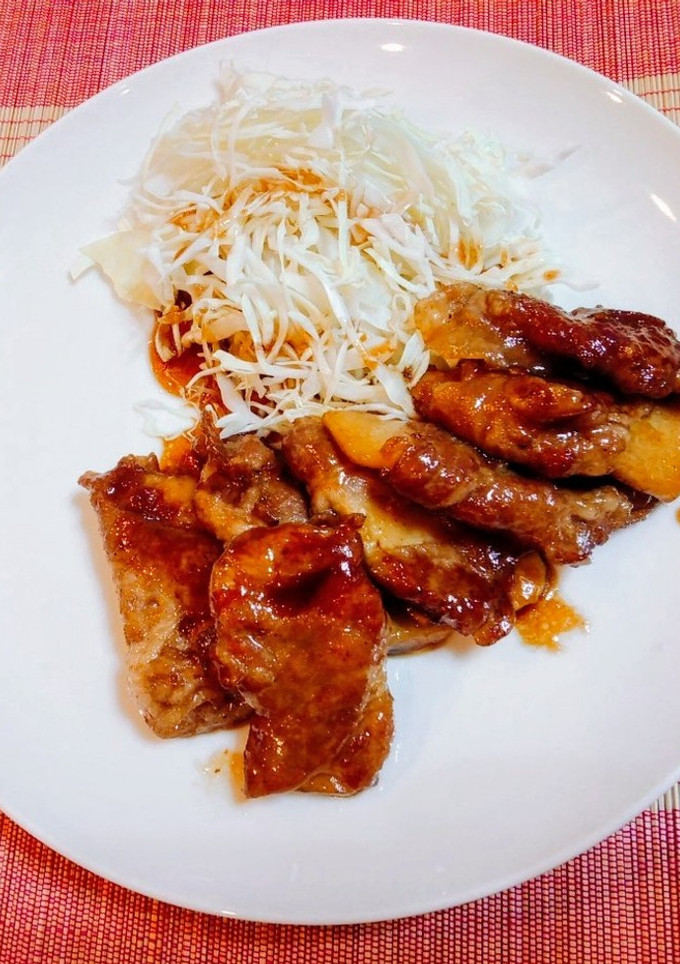 りんごの豚ロースしゃぶ用肉巻き-レシピのメイン写真