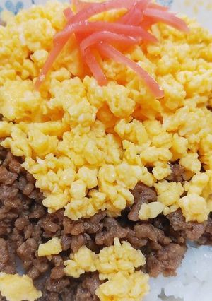 超簡単！豚ひき肉のソボロ丼（ひき玉丼）-レシピのメイン写真