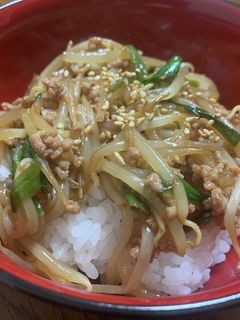 節約♡もやしと挽き肉のあんかけ丼-レシピのメイン写真