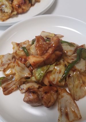 鶏もも肉とキャベツの甜麺醤炒め-レシピのメイン写真
