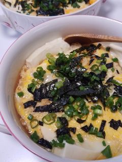 レンジで簡単☆豆腐の玉子とじ!-レシピのメイン写真