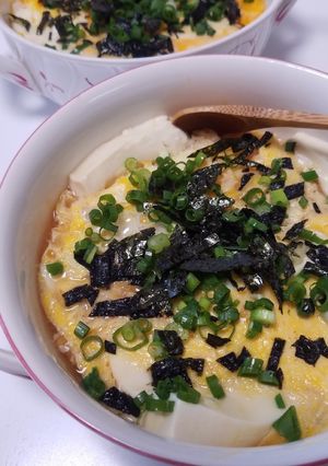 レンジで簡単☆豆腐の玉子とじ！-レシピのメイン写真