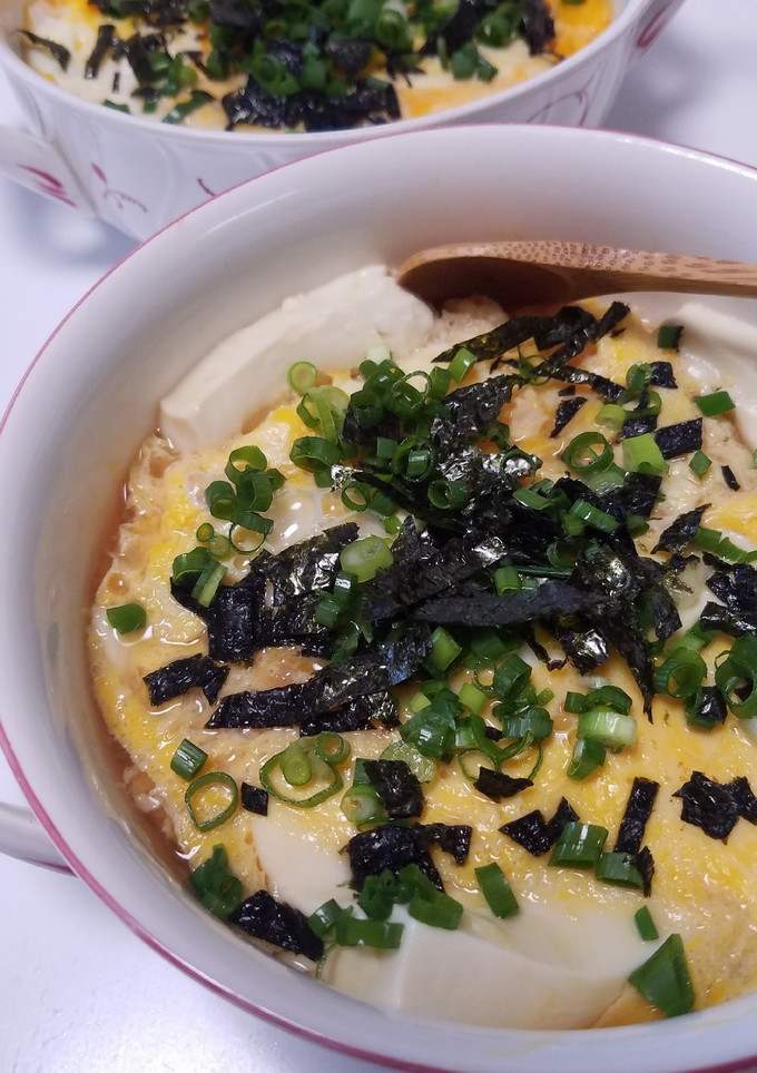 レンジで簡単☆豆腐の玉子とじ！-レシピのメイン写真