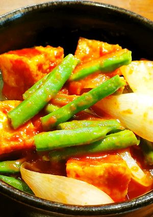 厚揚げ、いんげんのオイル蒸しトマトソース-レシピのメイン写真