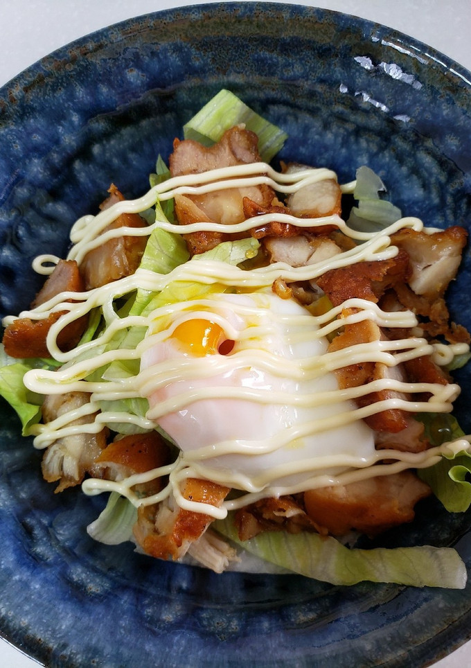 残った唐揚げや冷凍唐揚げで♪カラマヨ丼-レシピのメイン写真
