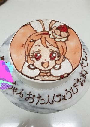 プリキュア　キュアホイップ　キャラケーキ-レシピのメイン写真