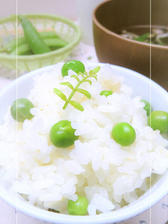 豆ごはん。さや煮汁で炊き込んで~ツヤ豆編-レシピのメイン写真