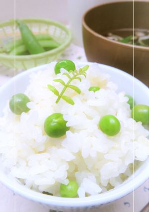 豆ごはん。さや煮汁で炊き込んで~ツヤ豆編-レシピのメイン写真
