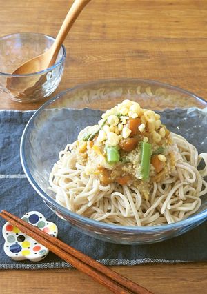 ごま油香る☆山菜たっぷりおろしそば-レシピのメイン写真