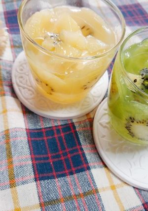 ぷるぷるとろキウイフルーツの爽やかゼリー-レシピのメイン写真