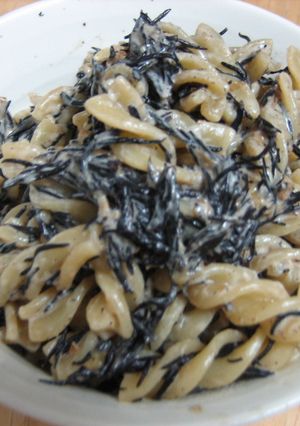 ひじきの梅かつおマヨパスタ-レシピのメイン写真