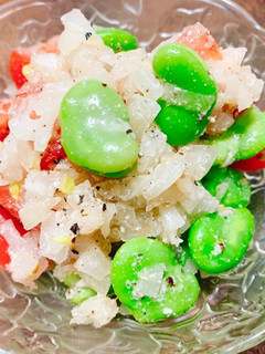 天豆とトマトのチーズサラダ-レシピのメイン写真