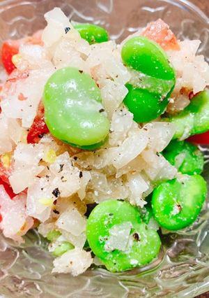 天豆とトマトのチーズサラダ-レシピのメイン写真