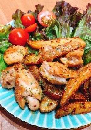 鶏もも肉の簡単マスタードチキン-レシピのメイン写真