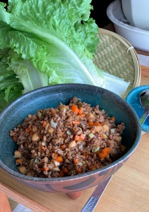 レタスをもりもり食べる肉味噌-レシピのメイン写真