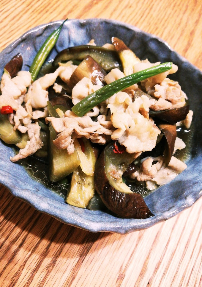 シロさんのなすといんげんと豚肉の煮物-レシピのメイン写真