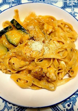 ガスパチョアレンジ★トマトとエビのパスタ-レシピのメイン写真