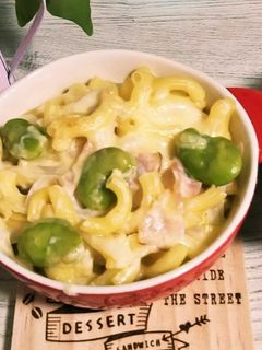 簡単❇️空豆と新玉❇️のマカロニグラタン-レシピのメイン写真