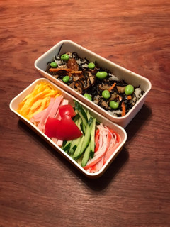 お弁当・・・81冷やし中華とひじきご飯-レシピのメイン写真
